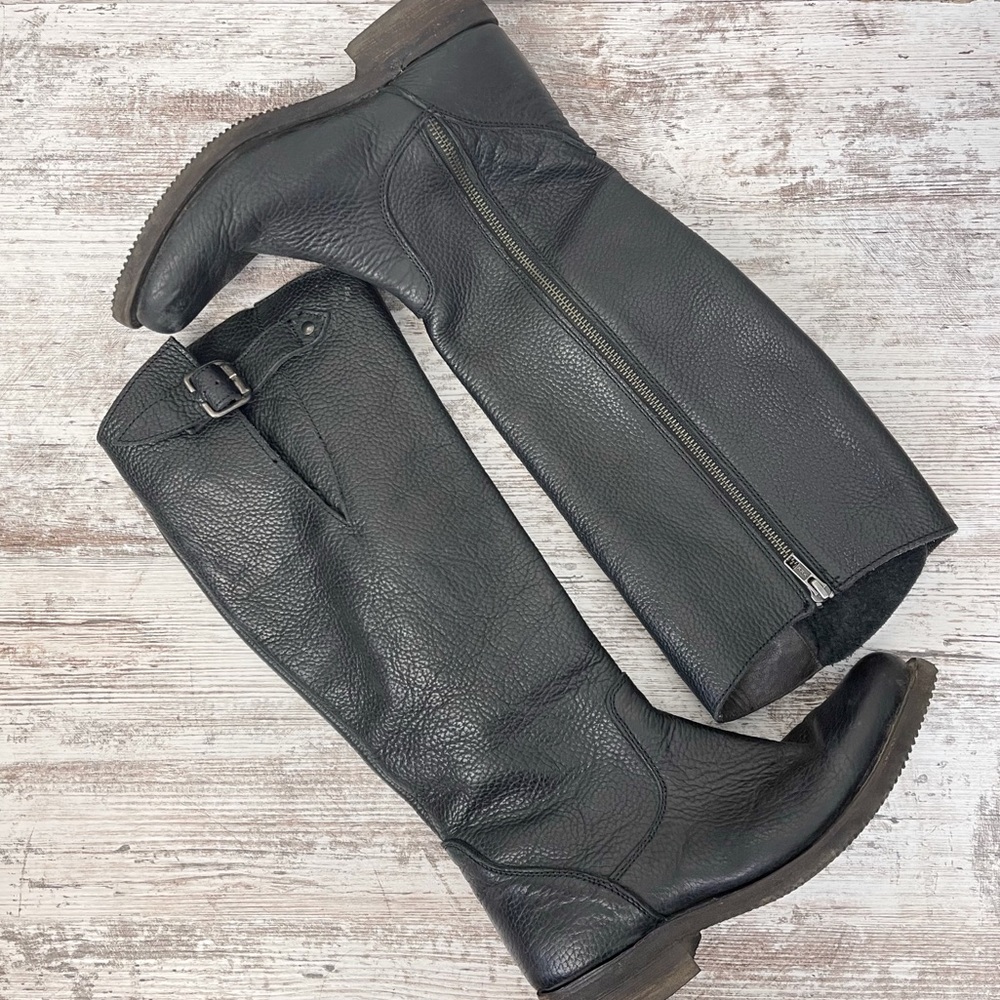 INDEPENDENT BOOT COMPANY Tall Black Leather Riding Boots